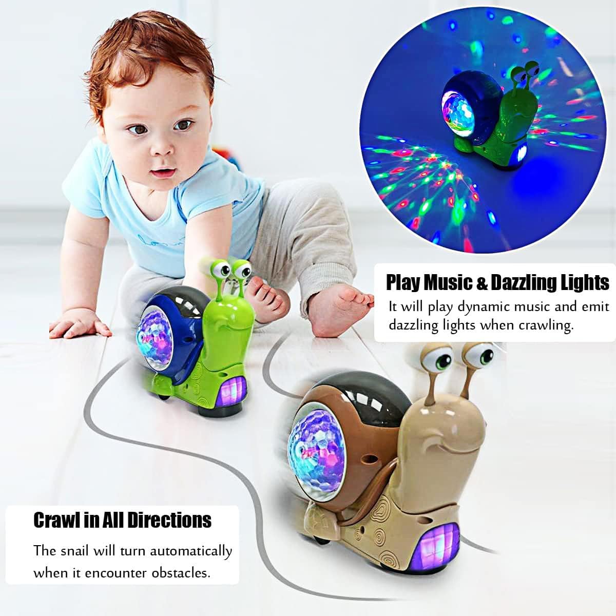 Crawling Snail Baby Toy Walkin - Kids Education Phone review and price