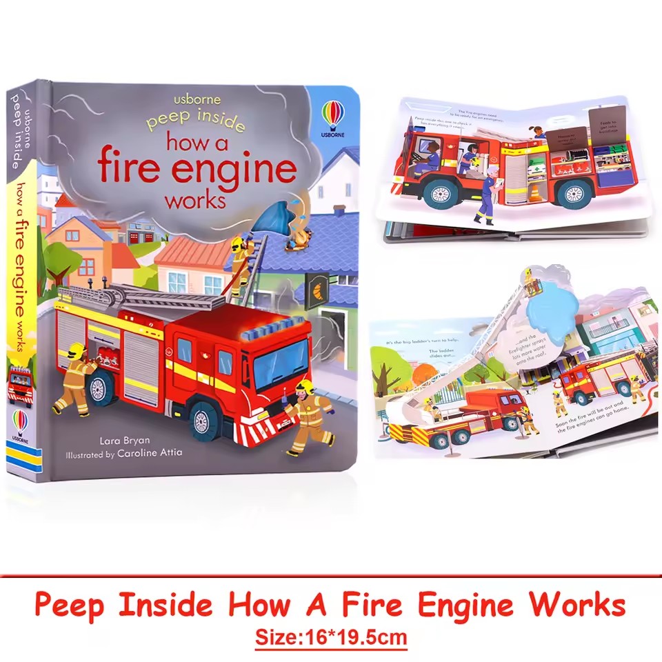 Usborne Peep Inside How A Fire - Kids Education Picture review and price