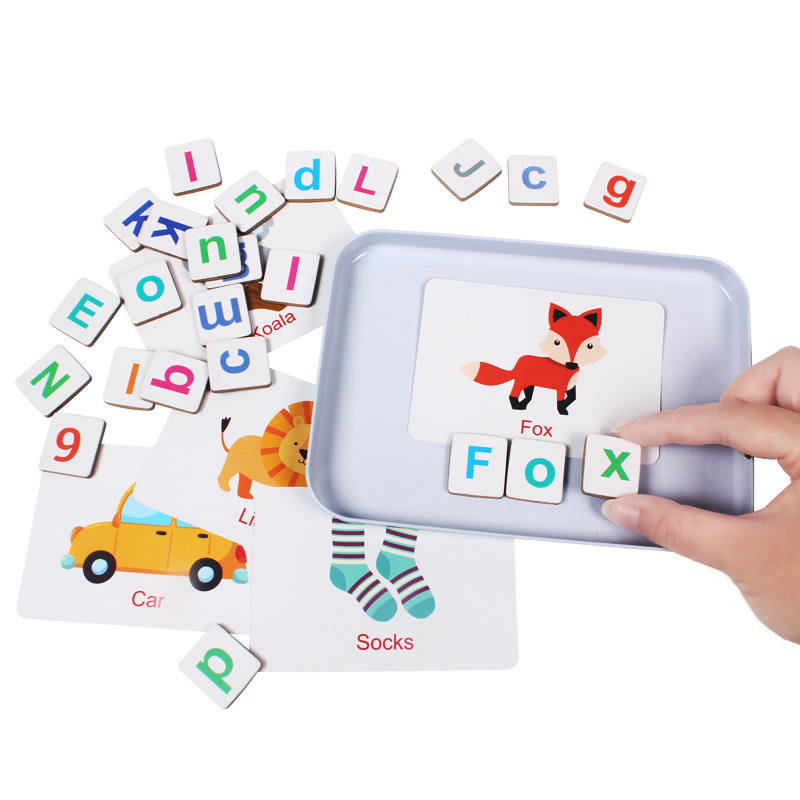 Wooden Puzzle Flash Cards Game - Kids Education Words review and price