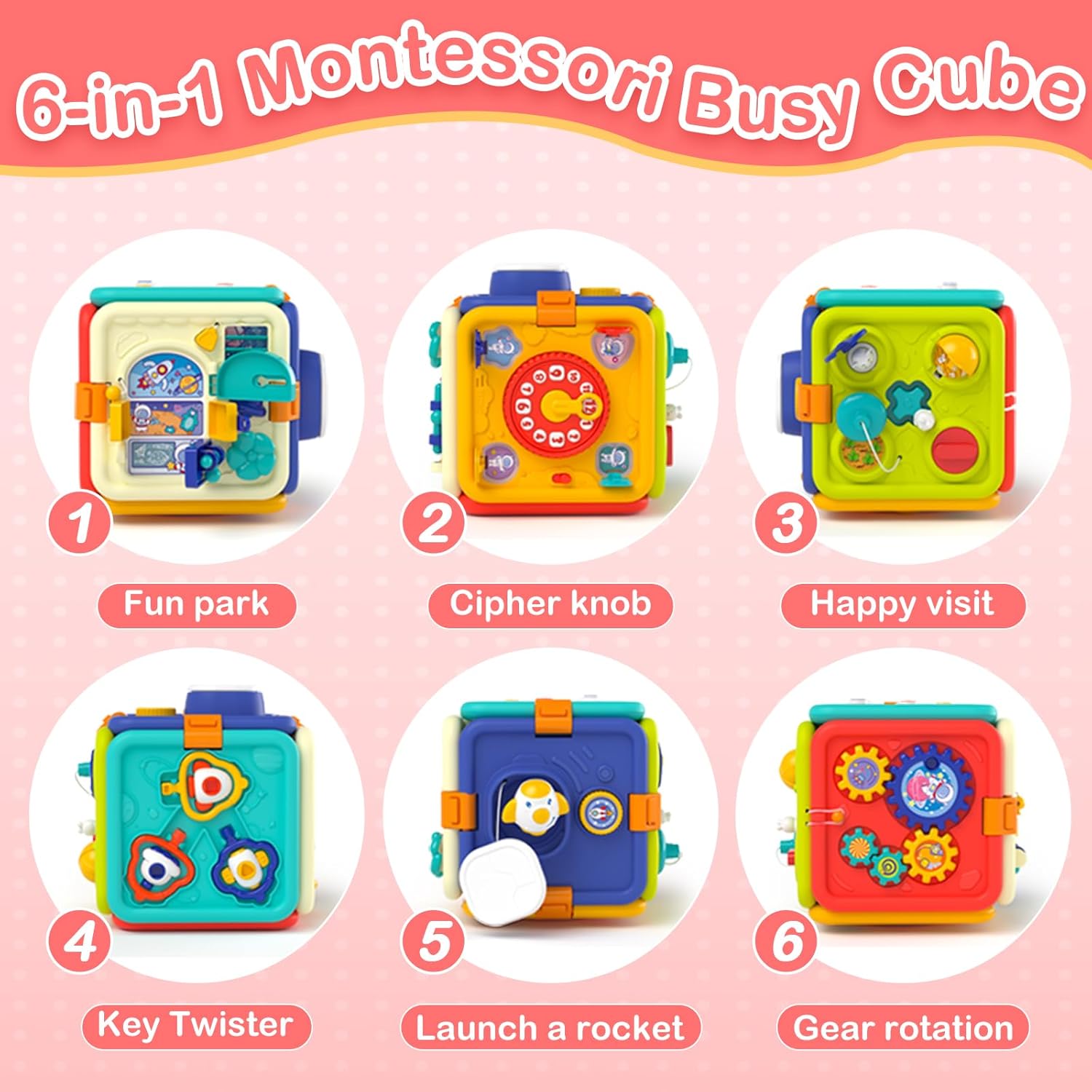 1Pc 6-in-1 Montessori Busy Boa - Kids Education Yes review and price