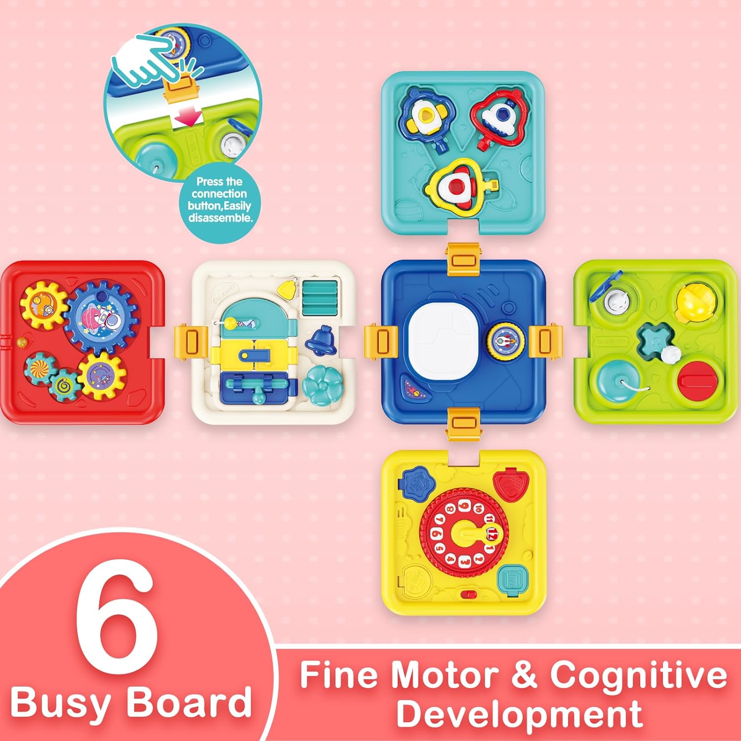 1Pc 6-in-1 Montessori Busy Boa - Kids Education Yes review and price